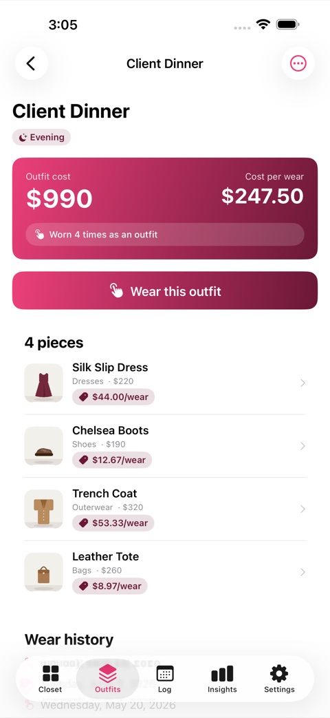 WearWise screenshot 2